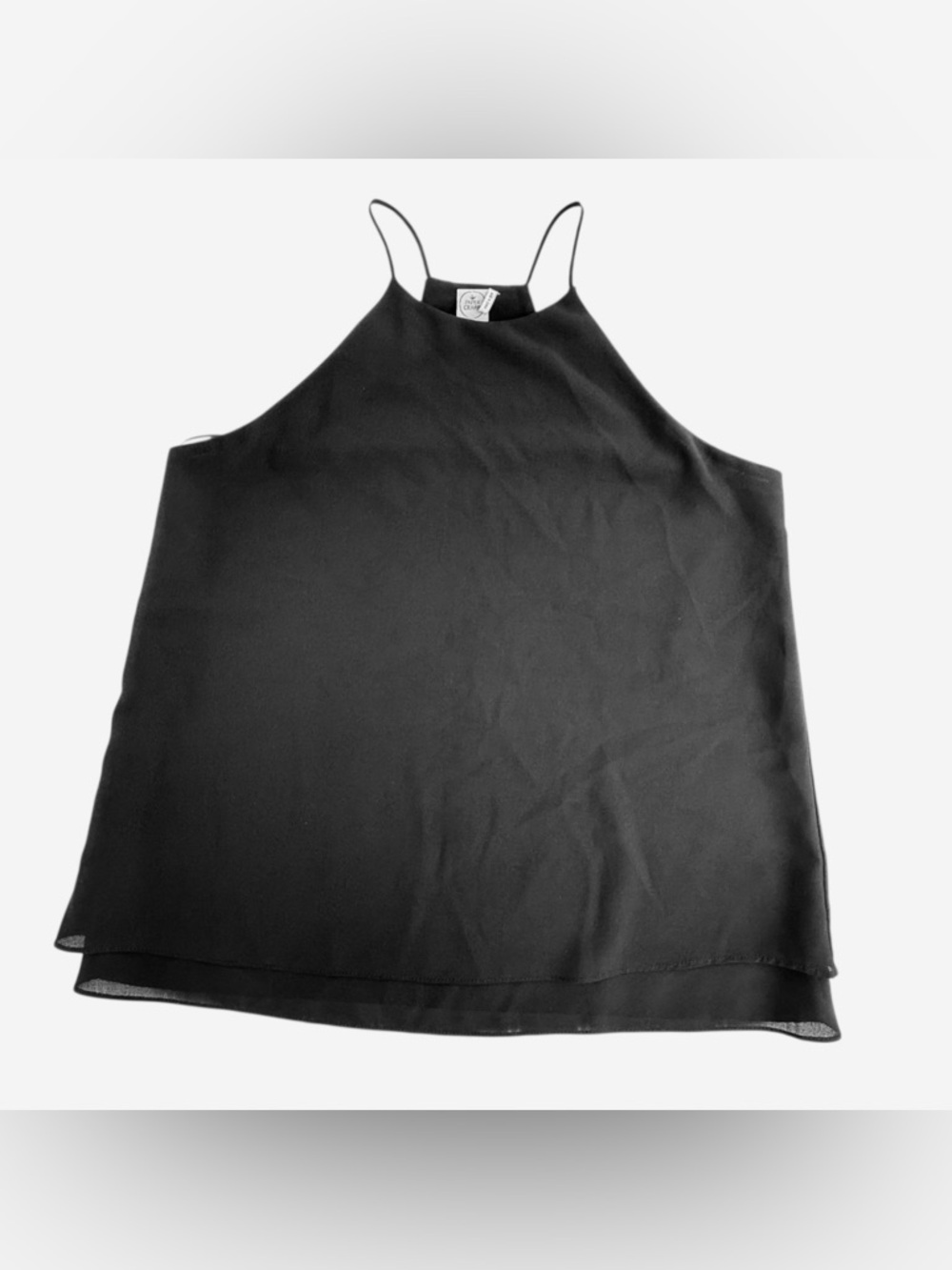 Anthropologie Paper Crane Black Halter Top size Medium - Picture 2 of 5